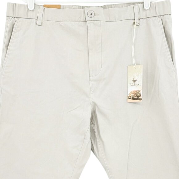 Panama Jack Men's Elastic Waistband Zip 4-Pockets Beige Khaki Pants Size XL NWT - Picture 3 of 13